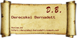 Derecskei Bernadett névjegykártya